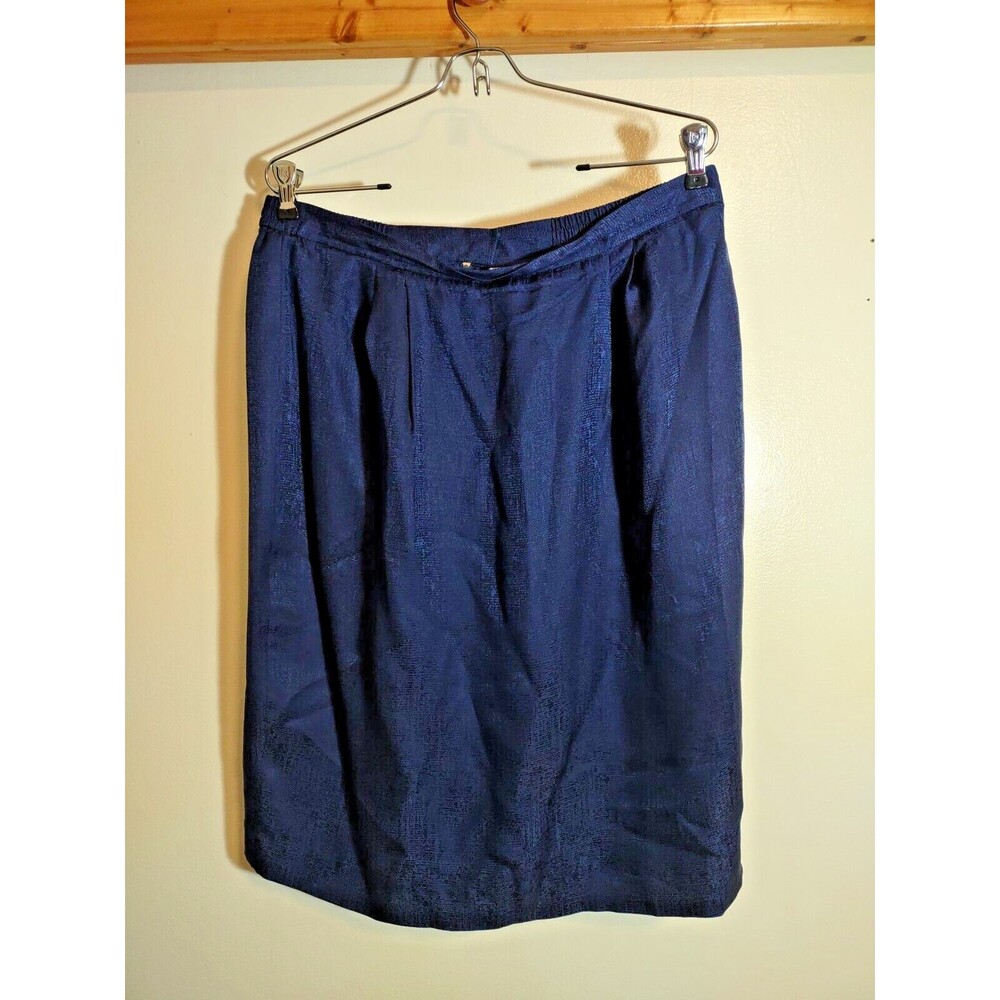 Vintage Women's 16 Silk Blue Skirt Korea Vintage Wrap